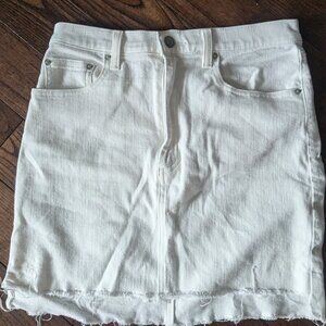 Aritzia White Denim Skirt